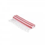 SARDENHA. Beach towel in cotton (70% recycled) and polyester (30% recycled) (180 g/m&sup2;) - Red