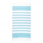 SARDENHA. Beach towel in cotton (70% recycled) and polyester (30% recycled) (180 g/m&sup2;) - Light blue