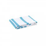 SARDENHA. Beach towel in cotton (70% recycled) and polyester (30% recycled) (180 g/m&sup2;) - Light blue