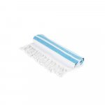 SARDENHA. Beach towel in cotton (70% recycled) and polyester (30% recycled) (180 g/m&sup2;) - Light blue