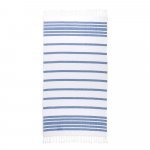 SARDENHA. Beach towel in cotton (70% recycled) and polyester (30% recycled) (180 g/m&sup2;) - Navy blue