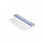 SARDENHA. Beach towel in cotton (70% recycled) and polyester (30% recycled) (180 g/m&sup2;) - Navy blue