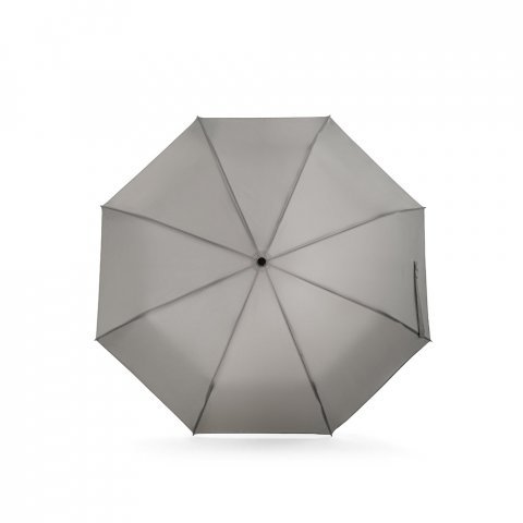 AIDEN. "21" taskeparaply i genanvendt polyester (100% rPET) pongee 190T, 3 sektioner - Lysegr&aring;