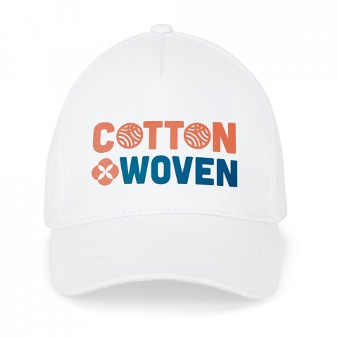 ASHTON. 100% bomuldskasket (260 gsm) med 5 paneler - Hvid