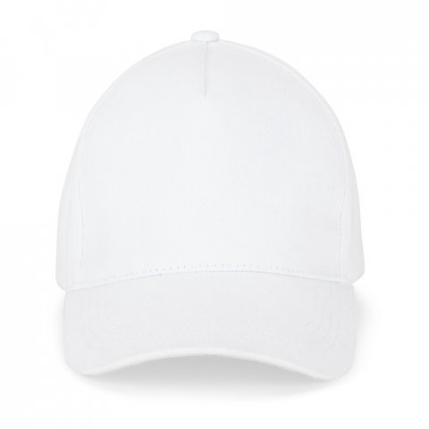 ASHTON. 100% bomuldskasket (260 gsm) med 5 paneler - Hvid