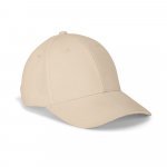 NATHAN. 100 % puuvillaa oleva lippis (260 g/m&sup2;), jossa on 6 paneelia - Beige