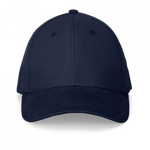 NATHAN. 100 % puuvillaa oleva lippis (260 g/m&sup2;), jossa on 6 paneelia - Navy-sininen
