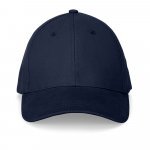 NATHAN. 100 % puuvillaa oleva lippis (260 g/m&sup2;), jossa on 6 paneelia - Navy-sininen