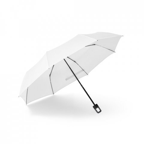 GEORGE. Parasol 21'' wykonany z poliestru pochodzącego z recyklingu (100% rPET) 190T wiatroodporny pongee - Biały