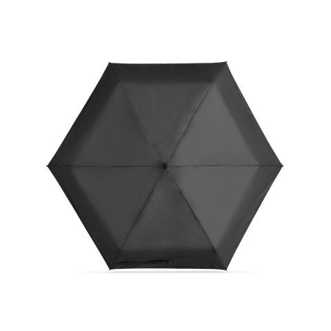 EMMA. Mini ombrello compatto da 19&rdquo; in pongee 190T - Nero