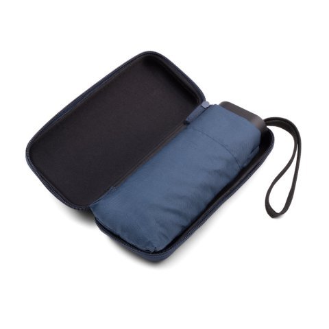 EMMA. Mini ombrello compatto da 19&rdquo; in pongee 190T - Blu
