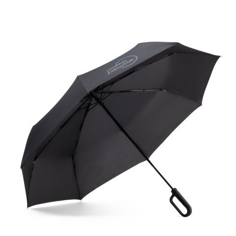 CAMILLE. Large umbrella (27") made from 190T pongee - Black