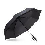 CAMILLE. Large umbrella (27") made from 190T pongee - Black