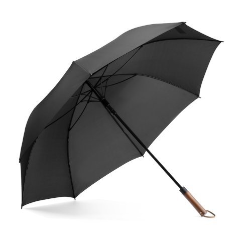 MATEO. Large umbrella (30") made of pongee - Black