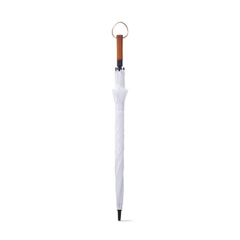 MATEO. Large umbrella (30") made of pongee - White