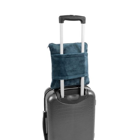 SNUGGY. 3-in-1-Set aus Fleece-Gewebe (220 g/m&sup2;) ideal f&uuml;r Reisen - Blau
