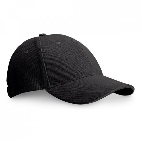 CHRISTOPHE. keps i 100 % bomull (260 g/m&sup2;) - Svart