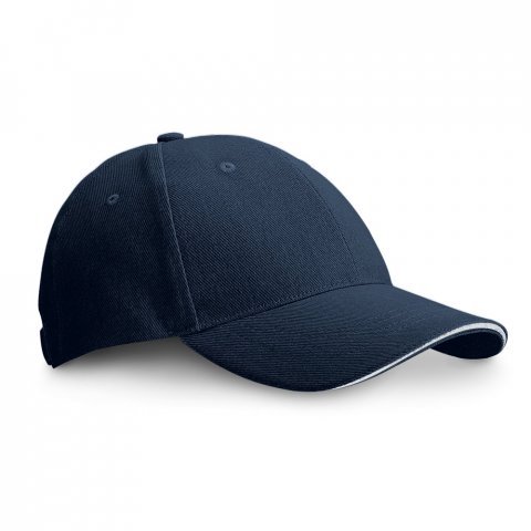 CHRISTOPHE. keps i 100 % bomull (260 g/m&sup2;) - Bl&aring;