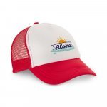 NICOLA. Czapka z poliestru i siatki (150 g/m&sup2;) - Czerwony