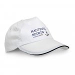 CLAIRE. Casquette sandwich en 100% polyester - Blanc