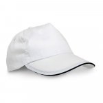CLAIRE. Casquette sandwich en 100% polyester - Blanc