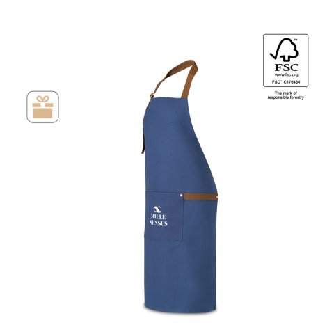 VESPER. 100% pamučna platnena kecelja (300 g/m&sup2;) sa metalnim detaljima