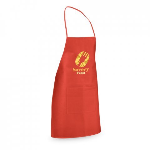 CELERY. Non-woven apron (80 g/m&sup2;) - Red