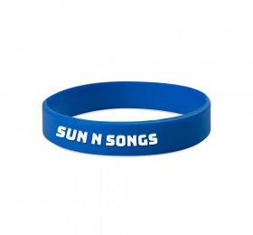 Pulseira em silicone personalizada – 1 cor com gravação em alto relevo (embossed) pintada a 1 cor
